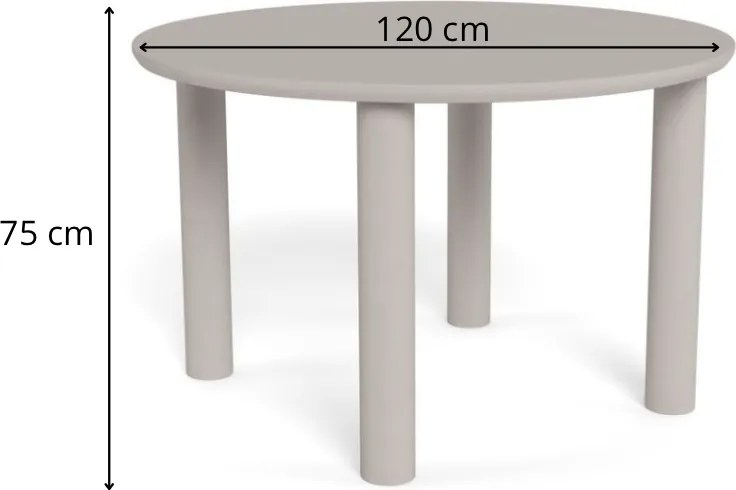 Jídelní stůl Magee 120 cm šedý