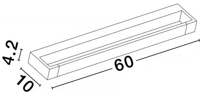 LED biele svietidlo na stenu Arga 60