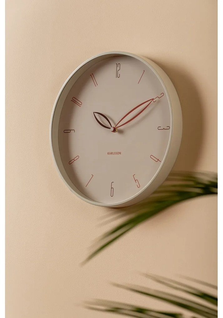 Karlsson 6012WG dizajnové nástenné hodiny béžová, pr. 40 cm