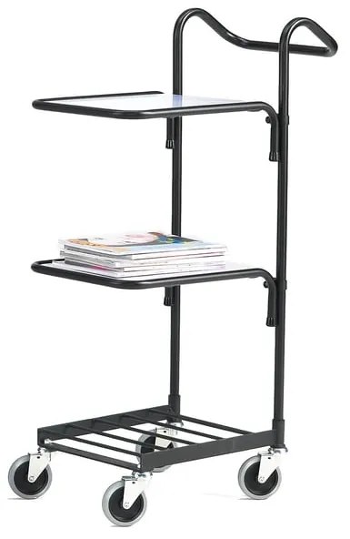 Kancelársky vozík Compact s 2 COMPACT, čierny