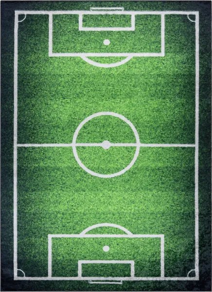 Detský koberec protišmykový BAMBINO 58690 futbalové ihrisko, zelený