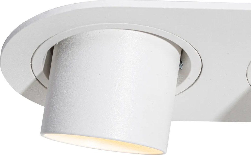 Sada 6 zapustených bodových svetiel biela GU10 35 mm naklápateľné 2-svetlá - Installa