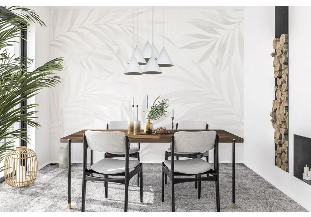 Závesné svietidlo Soho, 6x biele kovové tienidlo, o