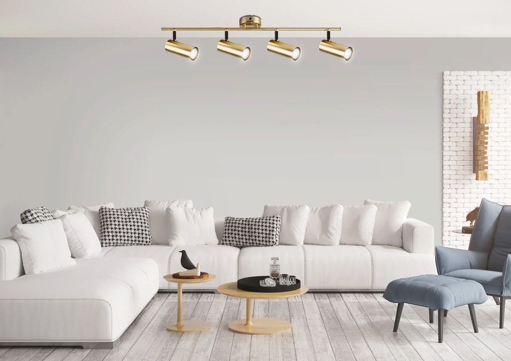 Candellux Mosadzné stropné svietidlo Colly pre žiarovku 4x GU10 94-01740
