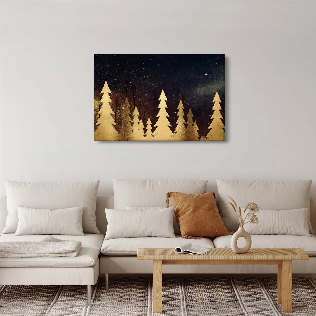 Obraz - Zlatá noc (90x60 cm)