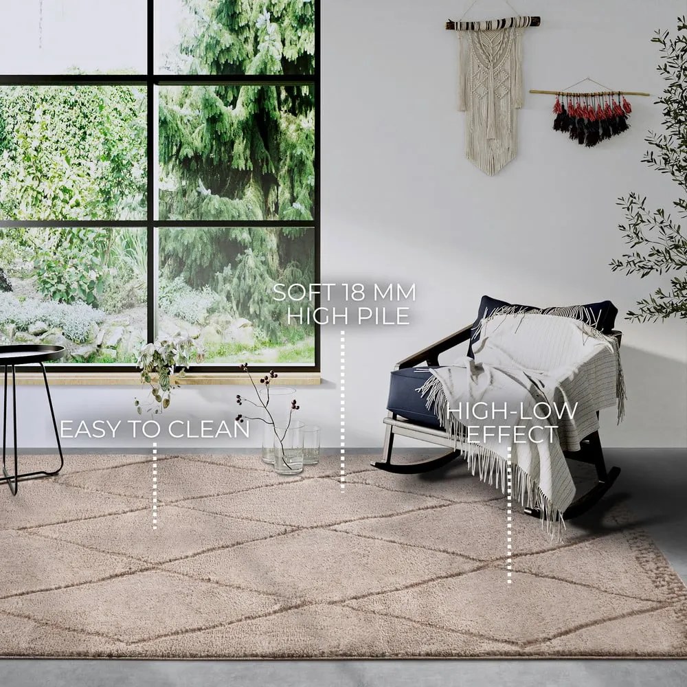 Béžový koberec 80x120 cm Perrotin Beige – Elle Decoration
