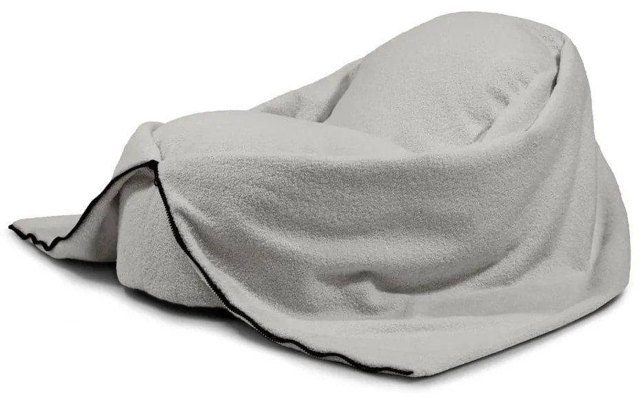 Svetlosivý detský sedací vak z textílie buklé Cocoon 80 – SLOWDOWN