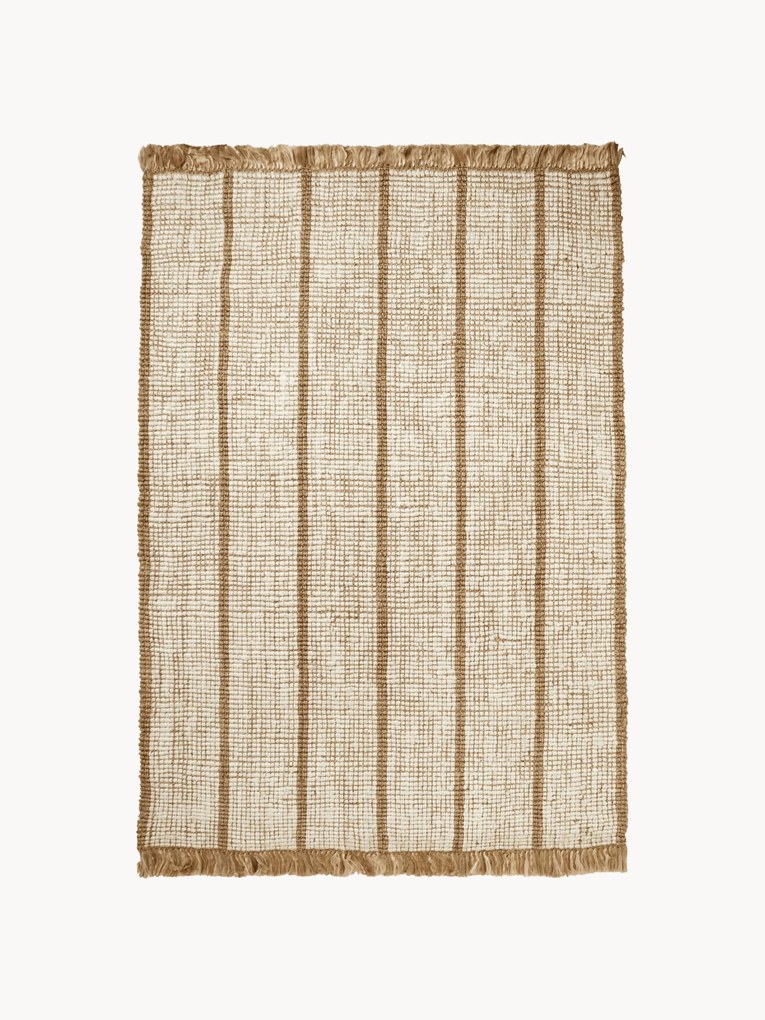 Ručne tkaný jutový koberec so strapcami Athens