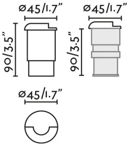 FARO 70660 - LED Vonkajšie nájazdové svietidlo KANE-1 LED/3W/24V IK08 IP67