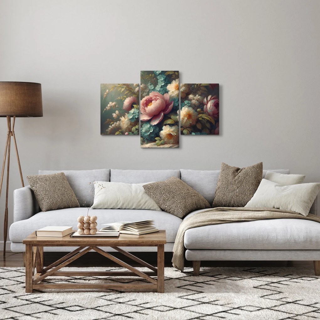 Obraz - Zátišie s kvetmi - maľba (90x60 cm)