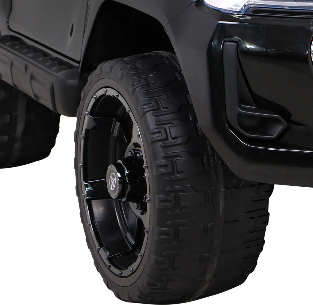 Ramiz Toyota Hilux na batérie pre deti Čierny pickup + pohon 4x4 + diaľkové ovládanie