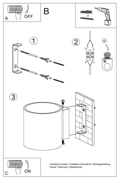 Brilagi -  LED Nástenné svietidlo FRIDA 1xG9/3,5W/230V betón