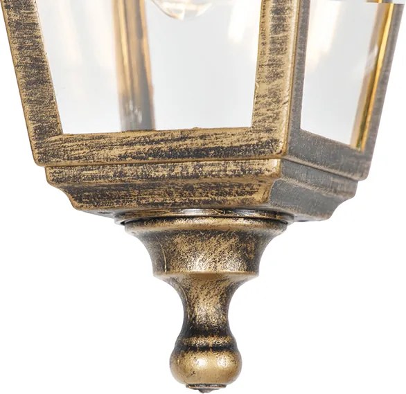 Klasické vonkajšie závesné svietidlo starožitné zlato IP44 - Capital