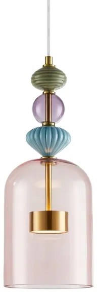 LED Luster na lanku ARTE LED/12W/230V pr. 16 cm mosadz