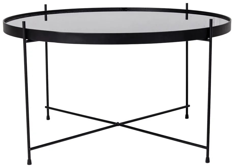 Čierny okrúhly konferenčný stolík ø 70 cm Venezia - House Nordic