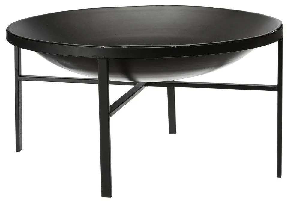 Čierne kovové prenosné ohnisko FRANKA