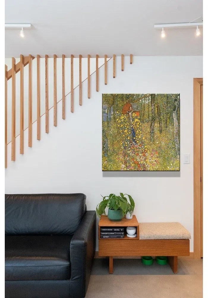 Reprodukcia obrazu Gustav Klimt - Farm Garden With Crucifix , 60 x 60 cm