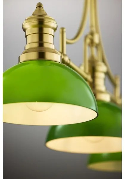Jupiter 2074 - Luster na tyči PLATINO 3xE27/15W/230V zelená/zlatá