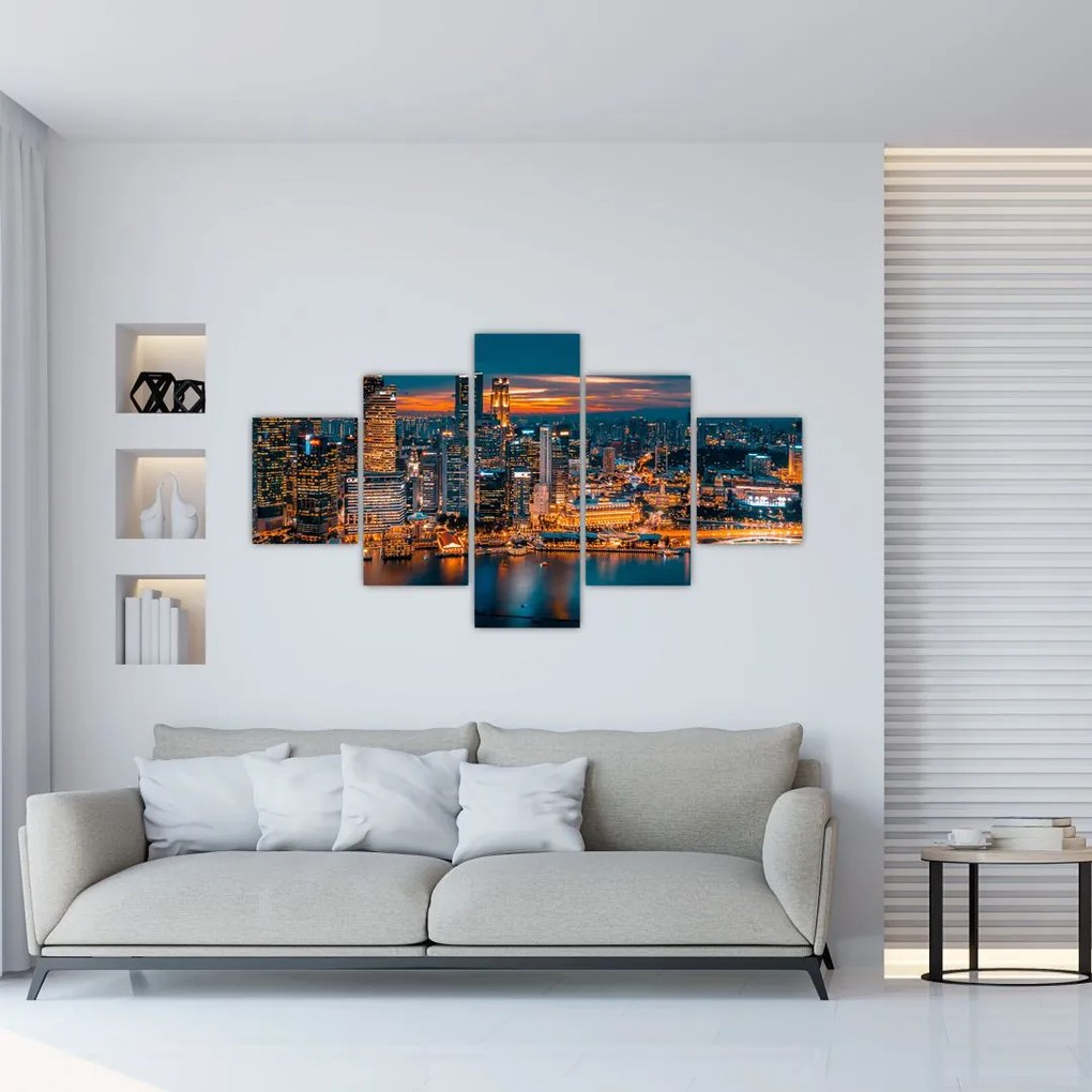 Obraz nočného mesta (125x70 cm), 40 ďalších rozmerov