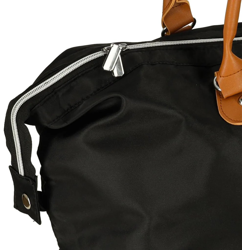 KIK Dámska multifunkčná cestovná taška na kočík 48x30x21 cm čierna + 2 vrecúška