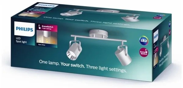 Philips 50662/14/P0 - LED Bodové svietidlo BYRE 2xLED/4,3W/230V 2200/2500/2700K
