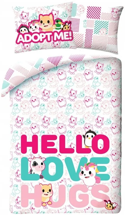 Bavlnené posteľné obliečky Adopt Me! - Roblox - 100% bavlna - 70 x 90 cm + 140 x 200 cm