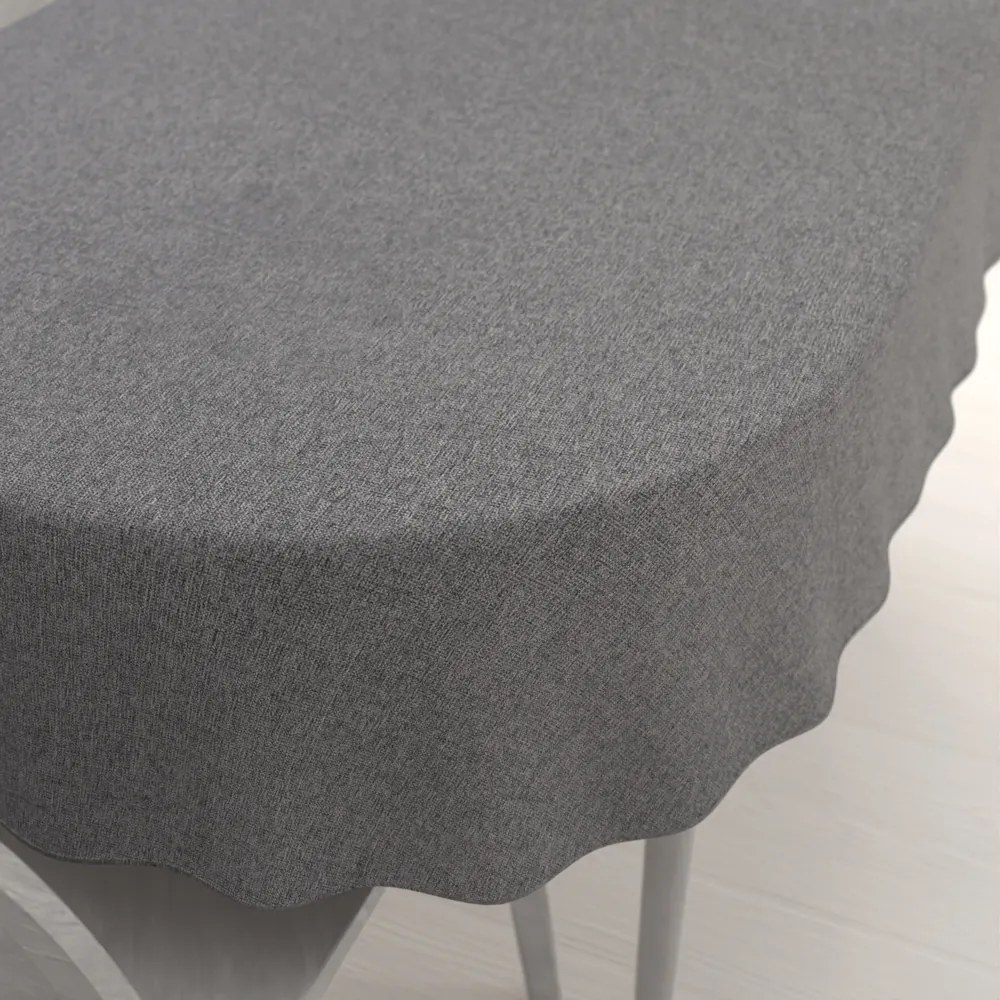 Biante Dekoračný oválny obrus BKT-551 Sivý režný 50x100 cm