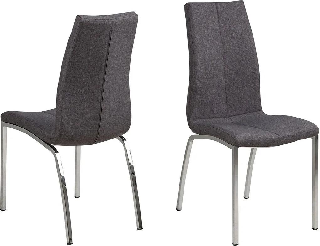 Sada 4 ks − Jedálenská stolička Asama − šedá 95 × 43,5 × 57 cm