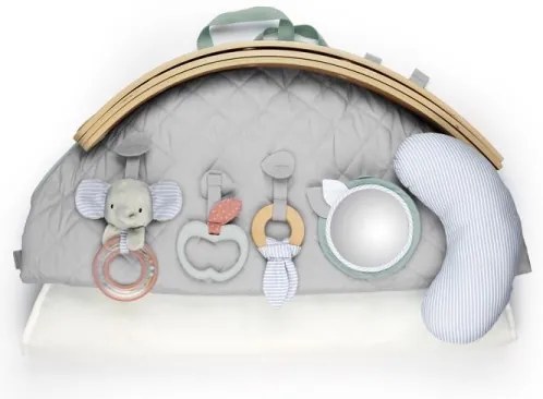 Ingenuity - Detská hracia deka LOAMY mint/šedá