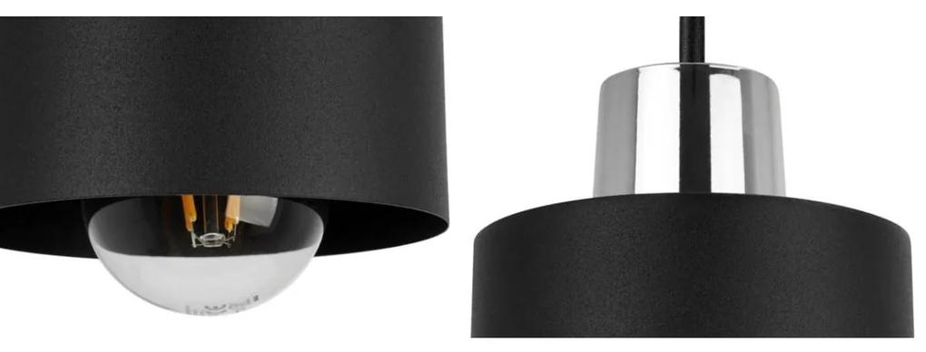 Stolná lampa Panta, 1x čierne kovové tienidlo, ch