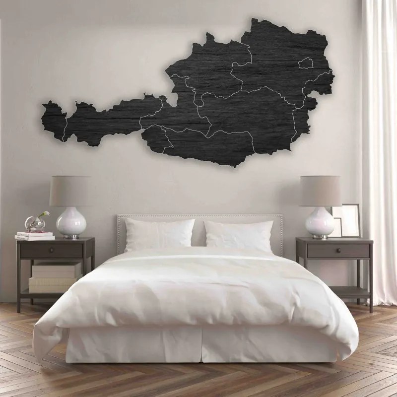 Drevená mapa na stenu Rakúsko - 10 ks | SENTOP M008