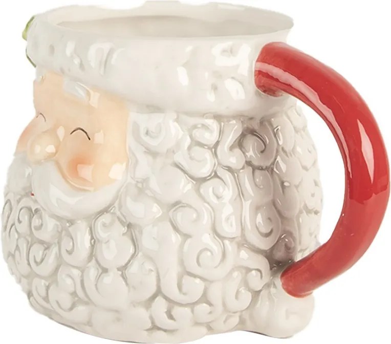 Keramický hrnček Santa Claus s červeným uškom - 16 * 11 * 10 cm / 550 ml