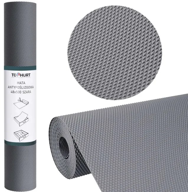 Protišmyková podložka BALVE sivá 48x500 cm