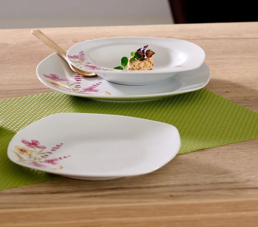 Jedálenský servis  (12 dielov) Malve, motív letné kety