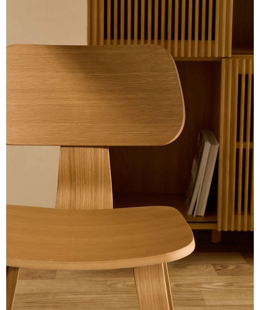 Jedálenská stolička v dekore duba v prírodnej farbe Gena – Kave Home