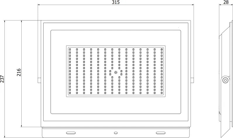 Mexen Luxpro+ LED reflektor, 150W, studená - 6500K, 16500 lm, čierna - L231-150-65-70
