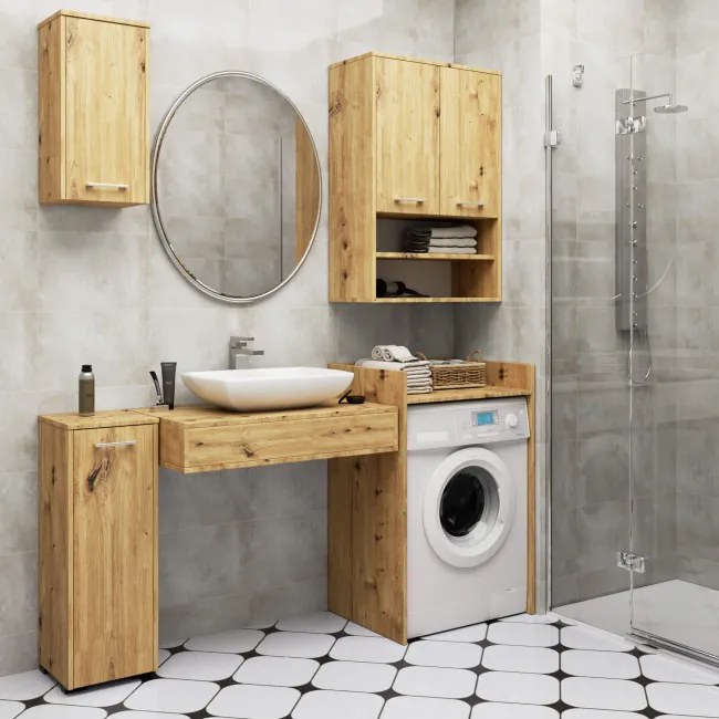 Kúpeľňová skrinka FIN H934 W64 2D 1P dub artisan