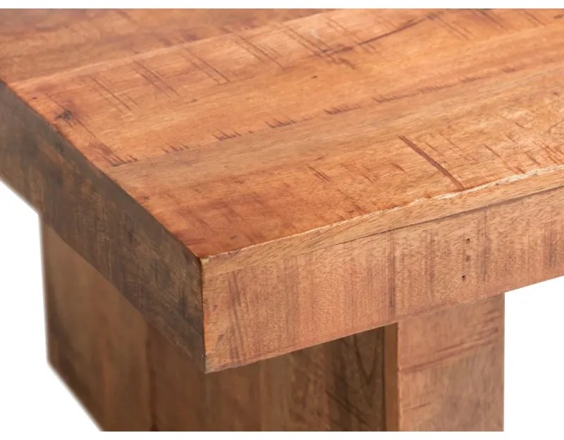 furniture-nabytek.cz - Masívny konferenčný stolík Country z mangového dreva, lakovaný, hnedý – 135×75×45 cm