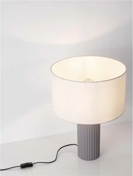 LED sivo-biela stolná lampa Ammos