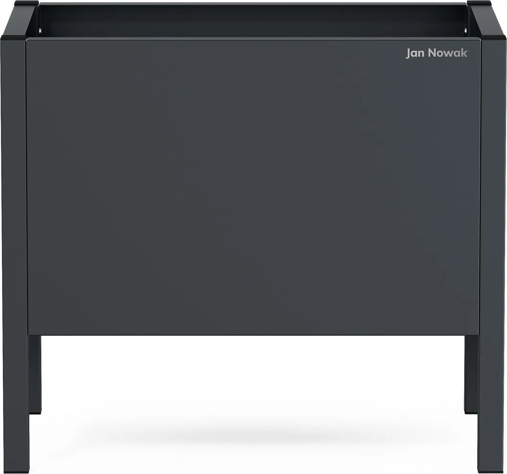Malý antracitový kovový obal na kvetináč: DAISY 400 x 350 x 250 mm