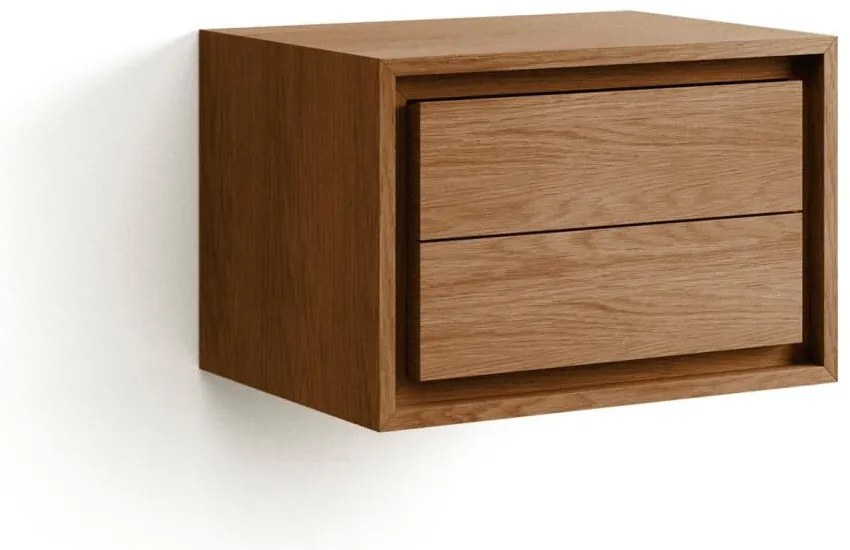 Hnedá závesná skrinka pod umývadlo z teakového dreva 60x40 cm Kenta – Kave Home