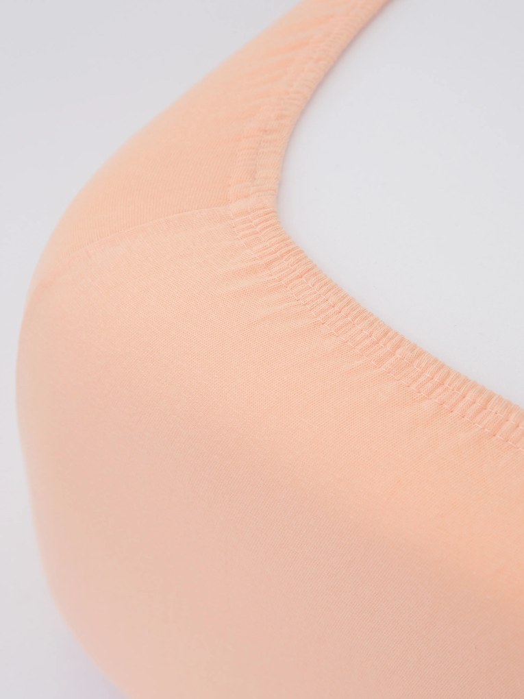 Jersey plachta do postieľky Classic 60 x 120 cm – lososová