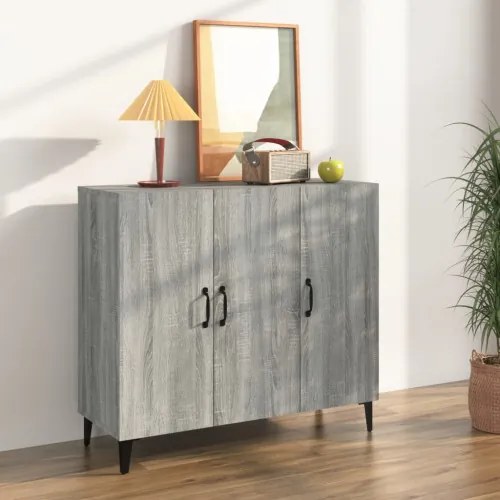 vidaXL Komoda sivý dub sonoma 90x34x80 cm spracované drevo-