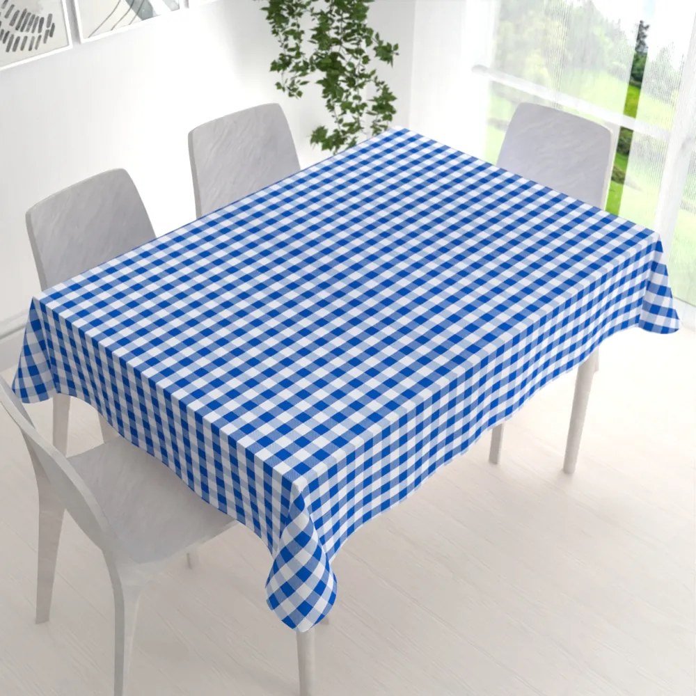 Biante Teflónový obdĺžnikový obrus TF-070 Modro-biela kocka 50x100 cm