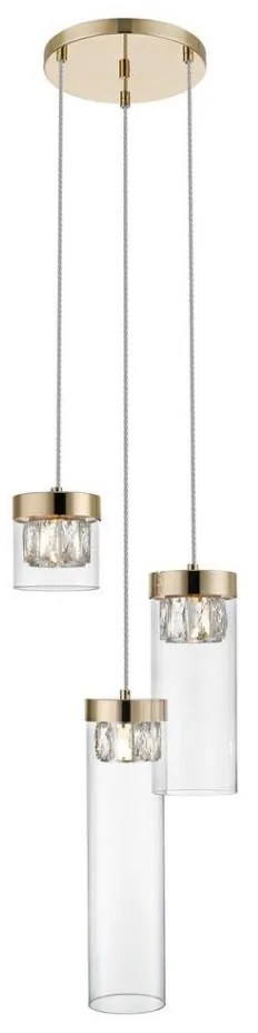 Zuma Line P0389-03D-F7AC - Krištáľový luster na lanku GEM 3xG9/28W/230V P0389-03D-F7AC