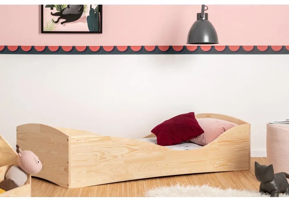 Detská posteľ z borovicového dreva Adeko Pepe Elk, 80 x 170 cm