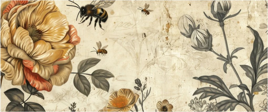 Obraz - Včelia lúka (120x50 cm)