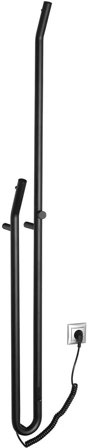Sapho Sapho, DUOPASSO elektrický sušiak uterákov s časovačom, 122x1700mm, 45 W, čierna mat, ER330