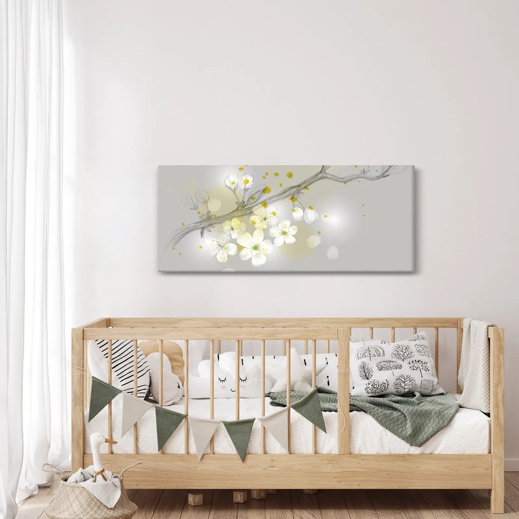 Obraz rozkvitnutej vetvičky (120x50 cm)