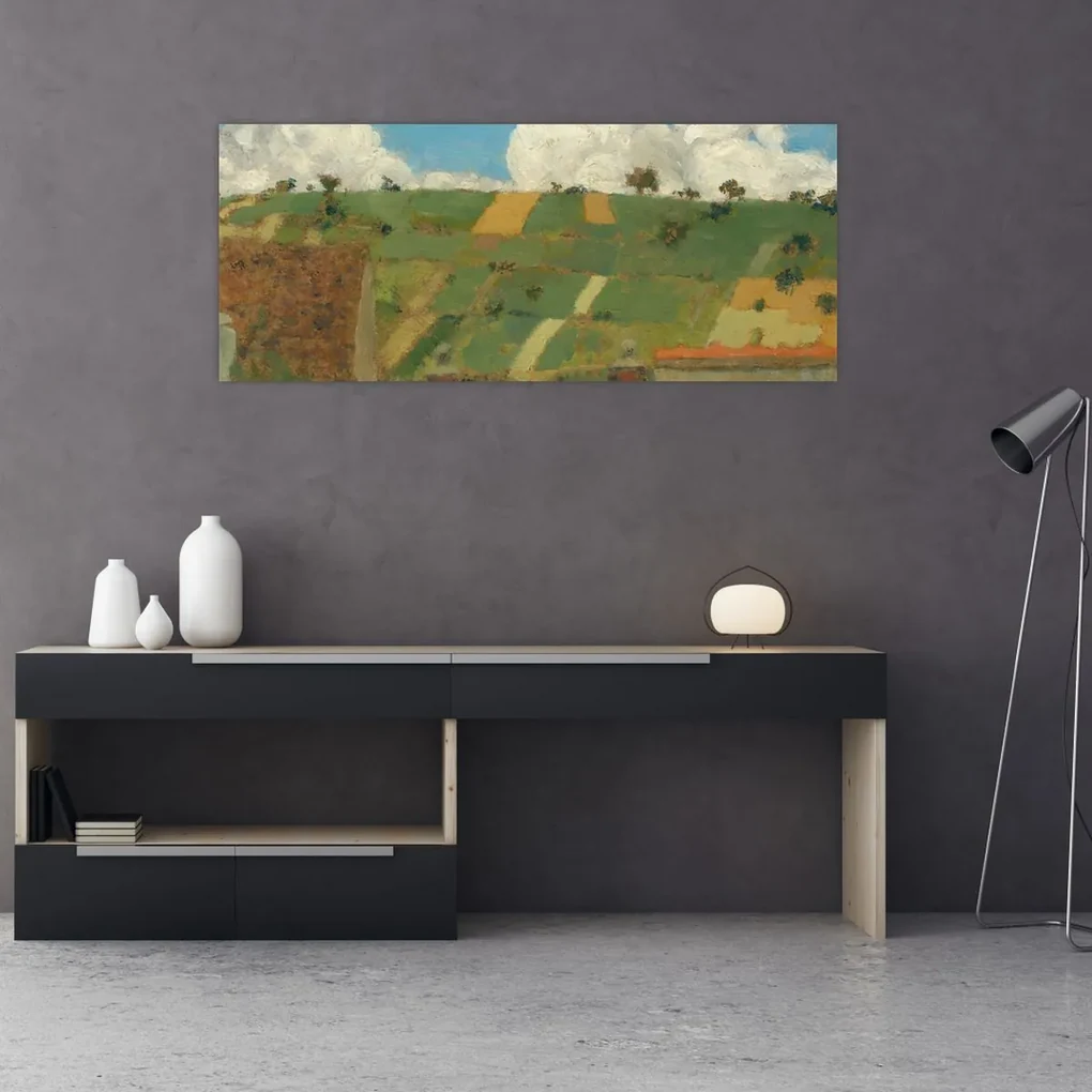 Obraz - Edouard Vuillard, Landscape of the Ile de France, reprodukcia (120x50 cm)